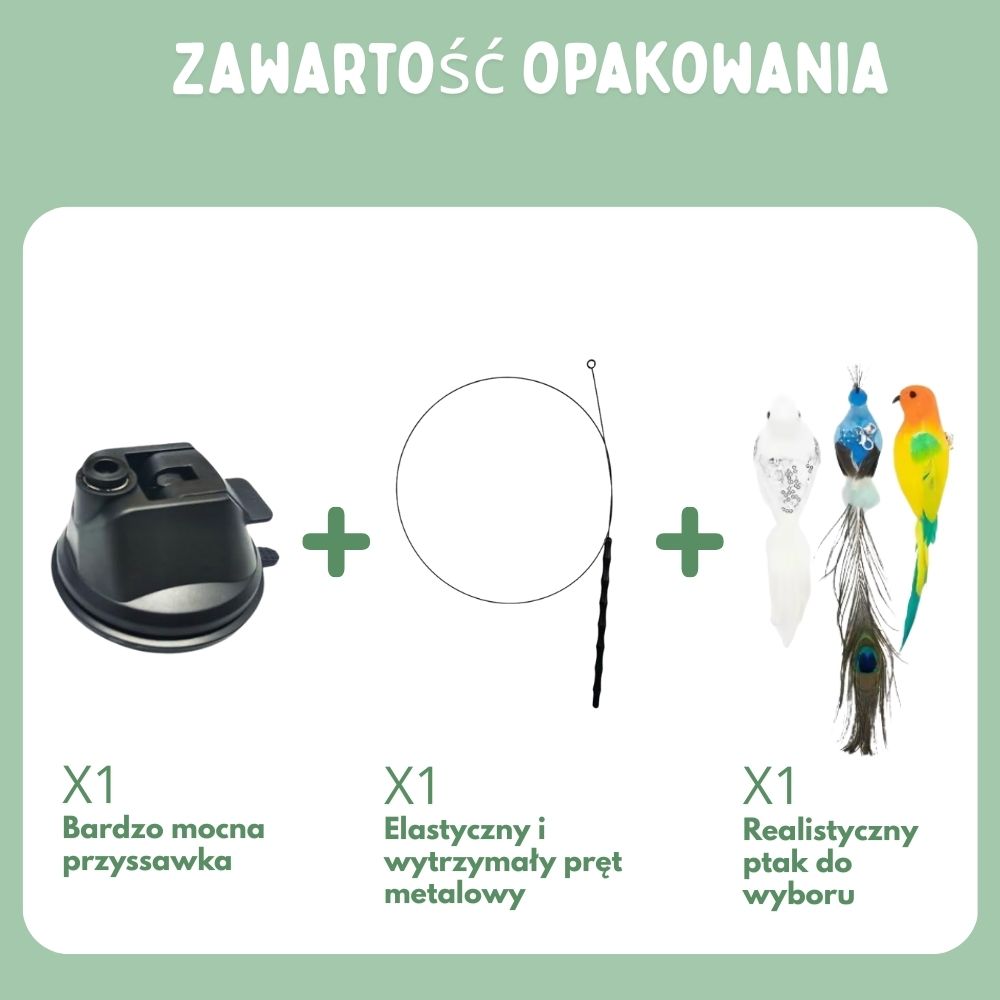 Interaktywna zabawka dla kotów z piórkami, zawieszona i odbijająca się