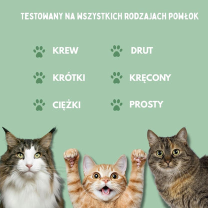Wielofunkcyjna szczotka parowa 4-w-1 dla kotów