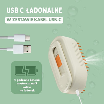Wielofunkcyjna szczotka parowa 4 w 1 dla psów