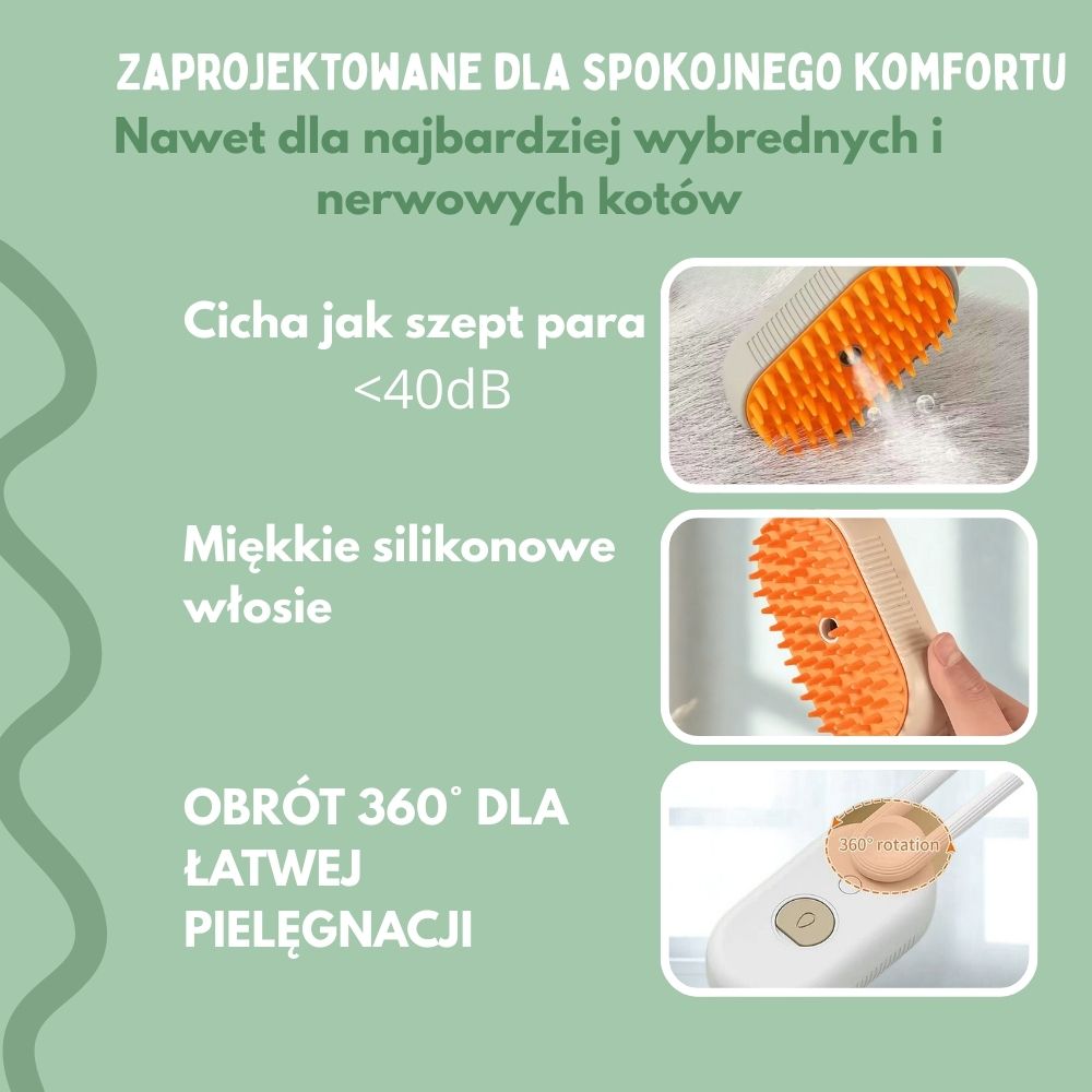 Wielofunkcyjna szczotka parowa 4 w 1 dla psów